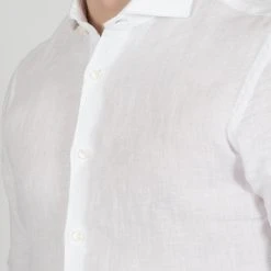 XACUS LINEN TINTO CAPO "OLD" SHIRT WHITE -jupiter shop LINEN TINTO CAPO OLD SHIRT WHITE SKJORTA XACUS Jupiter Kungsgatan Norrlandsgatan Stockholm 3