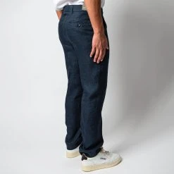 STUDIO 73 MARCEL PAT TROUSERS DK. NAVY -jupiter shop LINNEBYXASTUDIO73 3