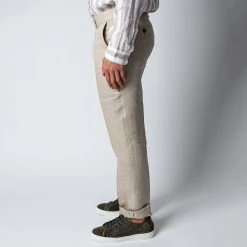 STUDIO 73 MARCEL PAT TROUSERS BEIGE -jupiter shop LINNEBYXASTUDIO73 5 c6eed49a 641e 43c5 9a56 32150292abca