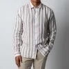 XACUS BLOCK STRIPE LINEN SHIRT KHAKI -jupiter shop LINNESKJORTAXACUS 2 959055a5 c5e5 41f3 84d6 f3e672716677