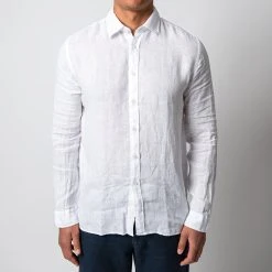 XACUS LUXURY LINEN SHIRT WHITE