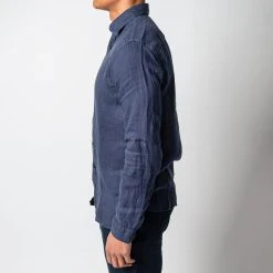 XACUS LUXURY LINEN SHIRT NAVY -jupiter shop LINNESKJORTAXACUS 5 adc8285c 8e50 4ca0 a009 2746b8d0cd07