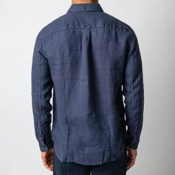 XACUS LUXURY LINEN SHIRT NAVY -jupiter shop LINNESKJORTAXACUS 6 c8f1ace4 8632 4a44 971c 6e15edc50db3