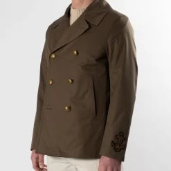Sealup LUXURY COTTON TWILL PEACOAT ARMY 14 Sealup LUXURY COTTON TWILL PEACOAT ARMY -jupiter shop LUXURY COTTON TWILL PEACOAT ARMY JACKA SEALUP Jupiter Kungsgatan Norrlandsgatan Stockholm 3