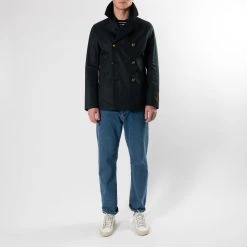 Sealup LUXURY COTTON TWILL PEACOAT NAVY -jupiter shop LUXURY COTTON TWILL PEACOAT NAVY JACKA SEALUP Jupiter Kungsgatan Norrlandsgatan Stockholm 10