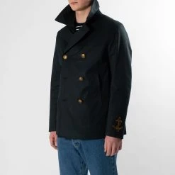 Sealup LUXURY COTTON TWILL PEACOAT NAVY -jupiter shop LUXURY COTTON TWILL PEACOAT NAVY JACKA SEALUP Jupiter Kungsgatan Norrlandsgatan Stockholm 3