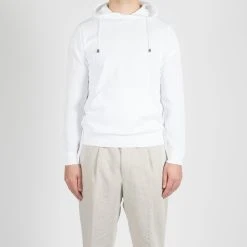 Filippo De Laurentiis LUXURY HOODIE SWEATER WHITE