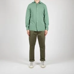 Filippo De Laurentiis LUXURY PIQUE JERSEY SHIRT GREEN -jupiter shop LUXURY PIQUE JERSEY SHIRT GREEN SKJORTA FILIPPO DE LAURENTIIS Jupiter Kungsgatan Norrlandsgatan Stockholm 8