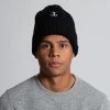 G.R.P LUXURY WOOL BEANIE WITH ANCHOR BLACK -jupiter shop LUXURY WOOL BEANIE WITH ANCHOR BLACK MOSSA GRP Jupiter Kungsgatan Norrlandsgatan Stockholm