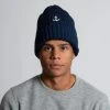 G.R.P LUXURY WOOL BEANIE WITH ANCHOR INDIGO -jupiter shop LUXURY WOOL BEANIE WITH ANCHOR INDIGO MOSSA GRP Jupiter Kungsgatan Norrlandsgatan Stockholm