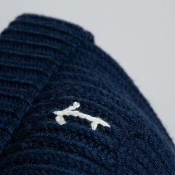 G.R.P LUXURY WOOL BEANIE WITH ANCHOR INDIGO -jupiter shop LUXURY WOOL BEANIE WITH ANCHOR INDIGO MOSSA GRP Jupiter Kungsgatan Norrlandsgatan Stockholm 4