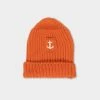 G.R.P LUXURY WOOL BEANIE WITH ANCHOR ORANGE -jupiter shop LUXURY WOOL BEANIE WITH ANCHOR ORANGE MOSSA GRP Jupiter Kungsgatan Norrlandsgatan Stockholm