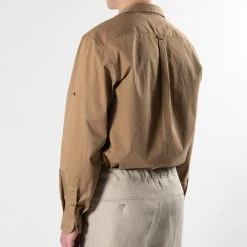 Lardini MAN SHIRT DARK BEIGE -jupiter shop MAN SHIRT DARK BEIGE HYBRIDSKJORTA LARDINI Jupiter Kungsgatan Norrlandsgatan Stockholm 6