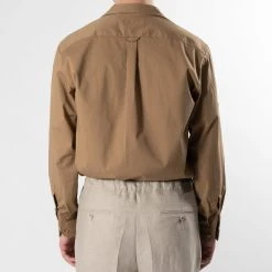 Lardini MAN SHIRT DARK BEIGE -jupiter shop MAN SHIRT DARK BEIGE HYBRIDSKJORTA LARDINI Jupiter Kungsgatan Norrlandsgatan Stockholm 8