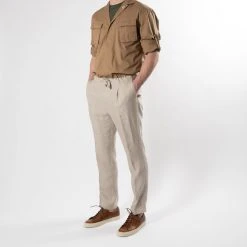 Lardini MAN SHIRT DARK BEIGE -jupiter shop MAN SHIRT DARK BEIGE HYBRIDSKJORTA LARDINI Jupiter Kungsgatan Norrlandsgatan Stockholm 9