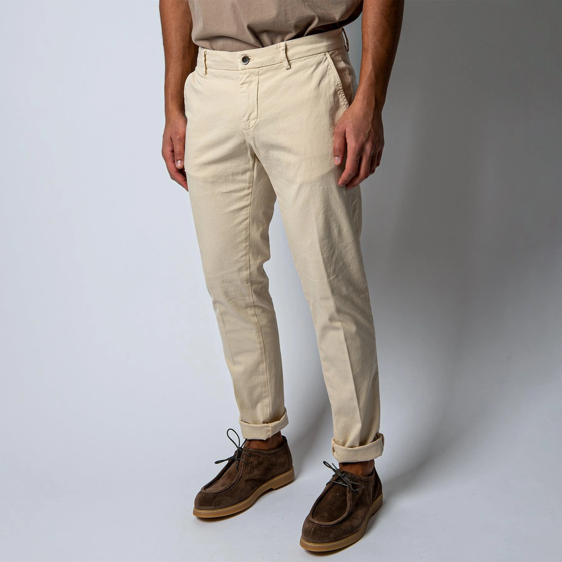 MASON'S MILANO COTTON ELASTAN TROUSERS OFF WHITE 4 MASON'S MILANO COTTON ELASTAN TROUSERS OFF WHITE - Bild 2