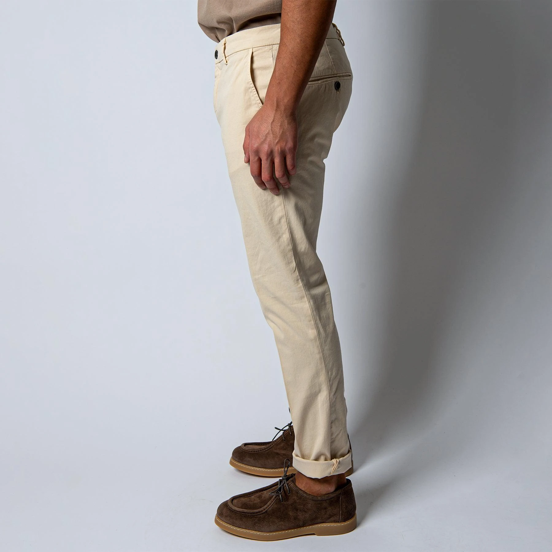 MASON'S MILANO COTTON ELASTAN TROUSERS OFF WHITE 5 MASON'S MILANO COTTON ELASTAN TROUSERS OFF WHITE - Bild 3