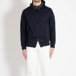 Paul&Shark MEN'S KNITTED BLOUSON C.W. WOOL BLUE