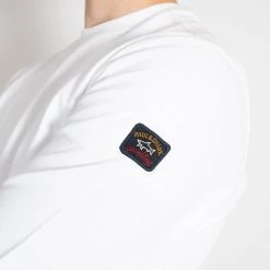 Paul&Shark MEN'S KNITTED ROUNDNECK C.W. COTTON WHITE -jupiter shop MENS KNITTED ROUNDNECK CW COTTON WHITE TROJA PAUL SHARK Jupiter Kungsgatan Norrlandsgatan Stockholm 5