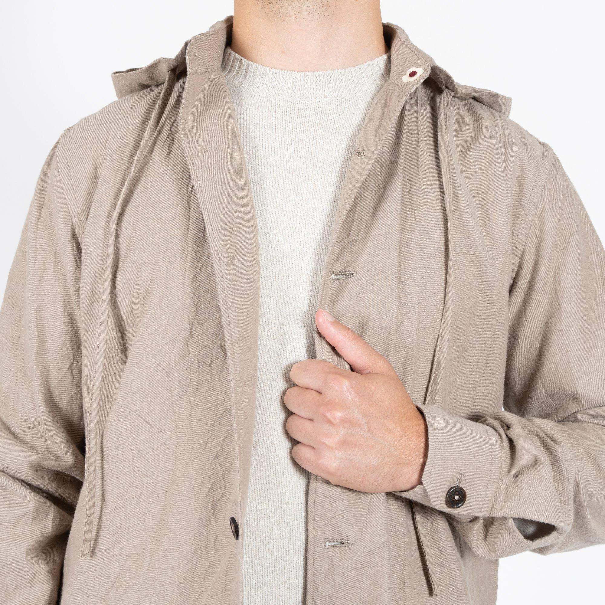 Lardini MIGUEL HOODED SHIRT JACKET SAND 4 Lardini MIGUEL HOODED SHIRT JACKET SAND - Bild 2