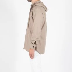 Lardini MIGUEL HOODED SHIRT JACKET SAND 11 Lardini MIGUEL HOODED SHIRT JACKET SAND -jupiter shop MIGUEL HOODED SHIRT JACKET SAND HYBRIDSKJORTA LARDINI Jupiter Kungsgatan Norrlandsgatan Stockholm 3