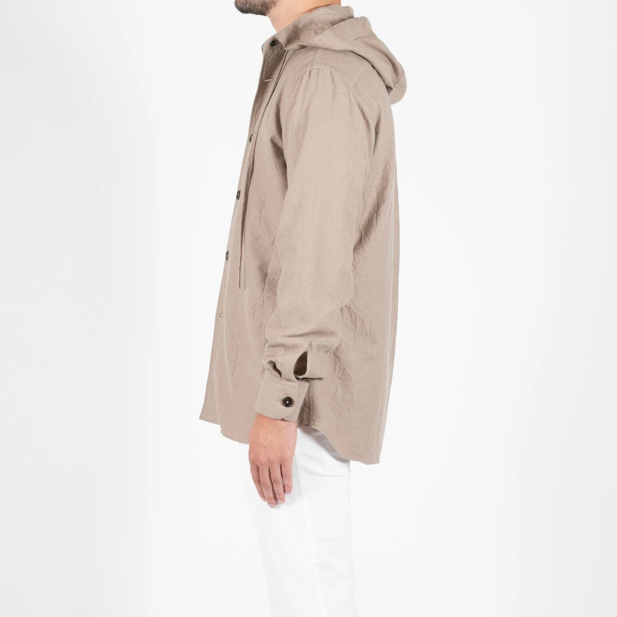 Lardini MIGUEL HOODED SHIRT JACKET SAND 5 Lardini MIGUEL HOODED SHIRT JACKET SAND - Bild 3