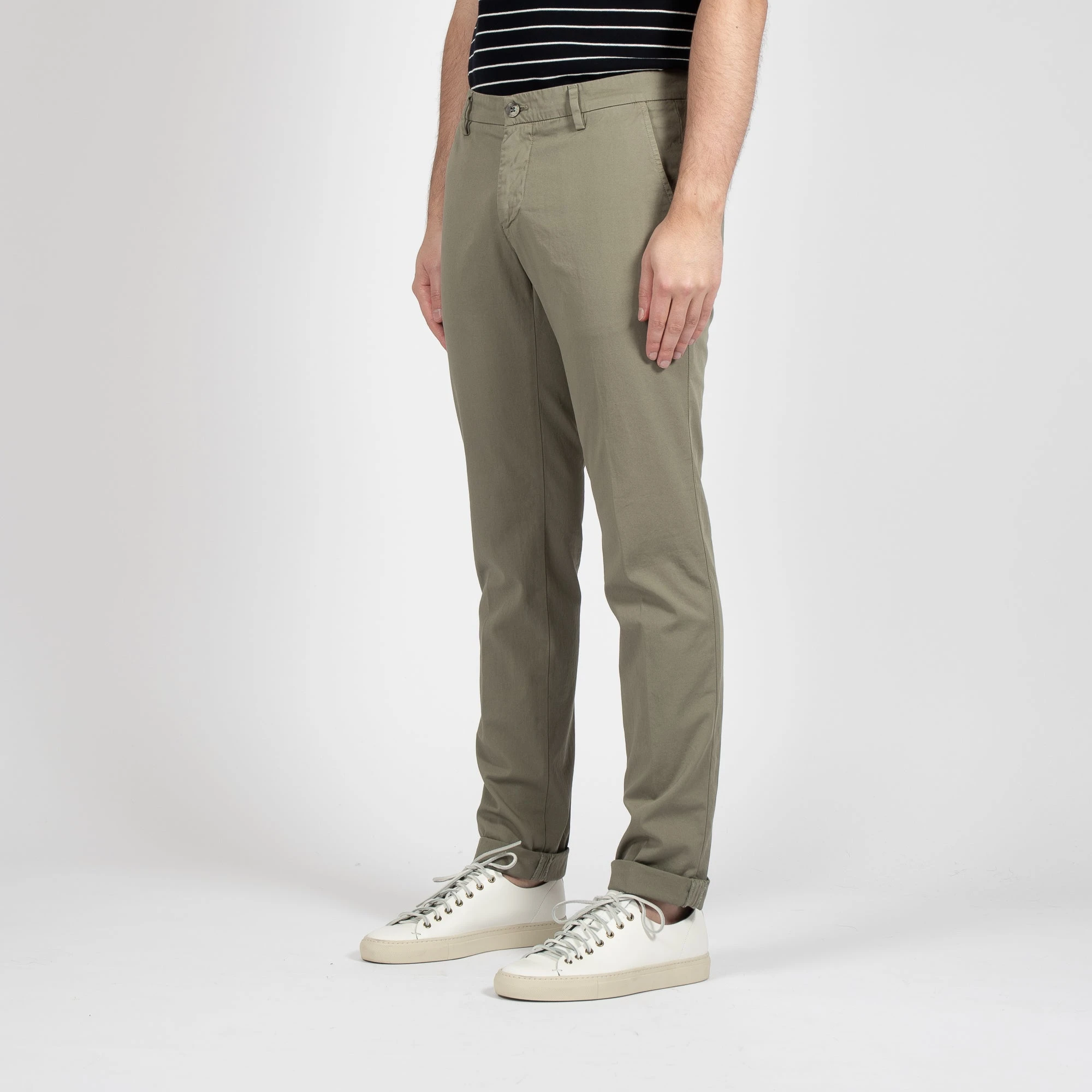 MASON'S MILANO COTTON ELASTAN TROUSER GREEN 4 MASON'S MILANO COTTON ELASTAN TROUSER GREEN - Bild 2