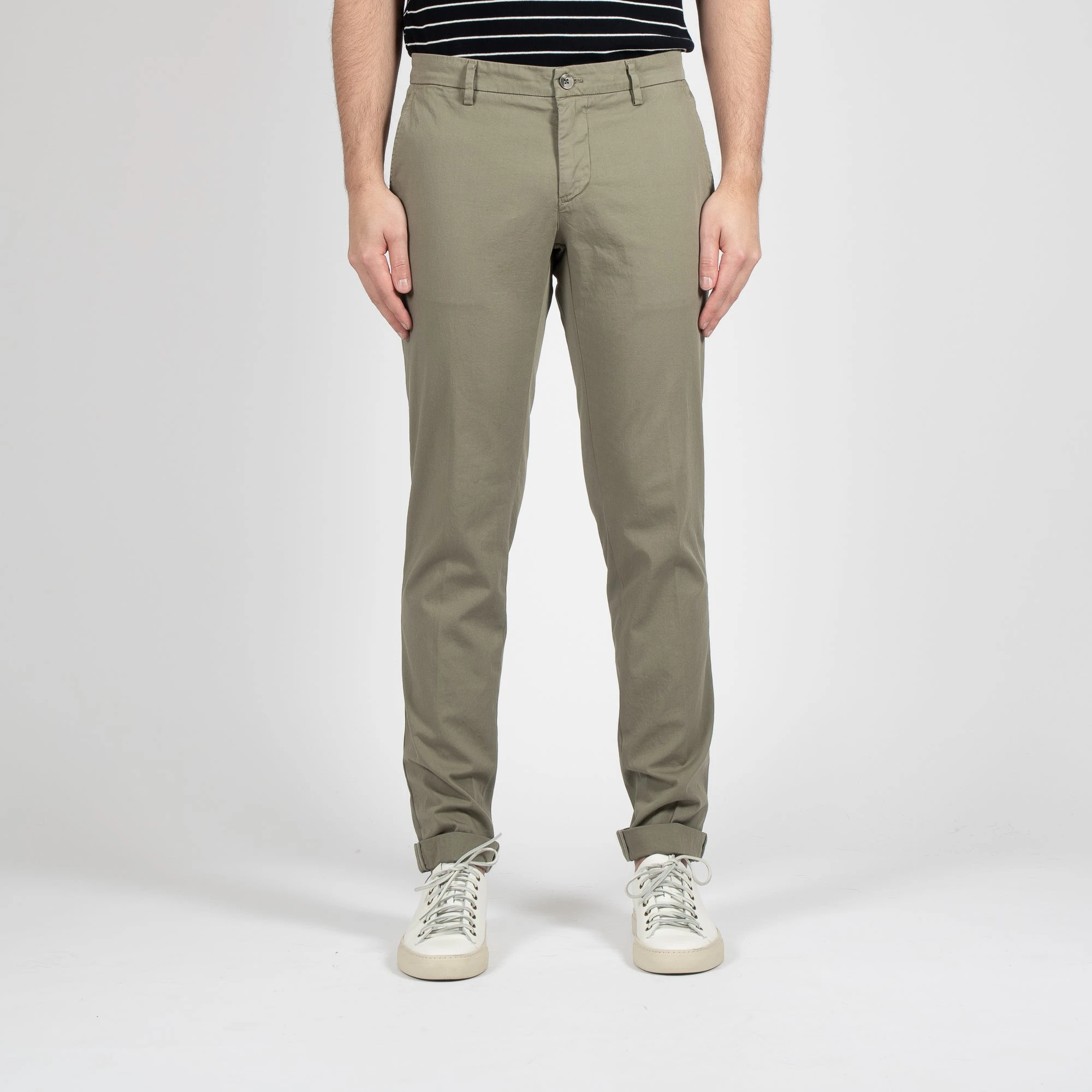 MASON'S MILANO COTTON ELASTAN TROUSER GREEN 3 MASON'S MILANO COTTON ELASTAN TROUSER GREEN