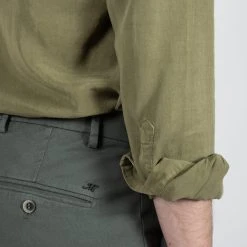 MASON'S MILANO GOOSE EYE COTTON TROUSER D.GREEN -jupiter shop MILANO GOOSE EYE COTTON TROUSER DGREEN BYXA MASONS Jupiter Kungsgatan Norrlandsgatan Stockholm 6