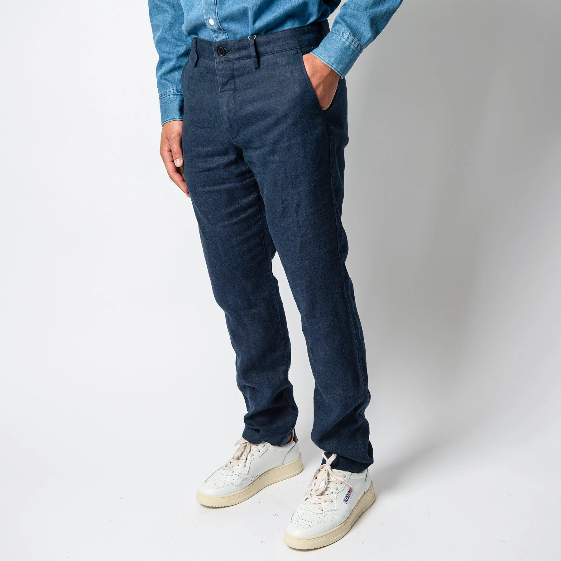 NN07 KARL LINEN TROUSERS NAVY BLUE 4 NN07 KARL LINEN TROUSERS NAVY BLUE - Bild 2