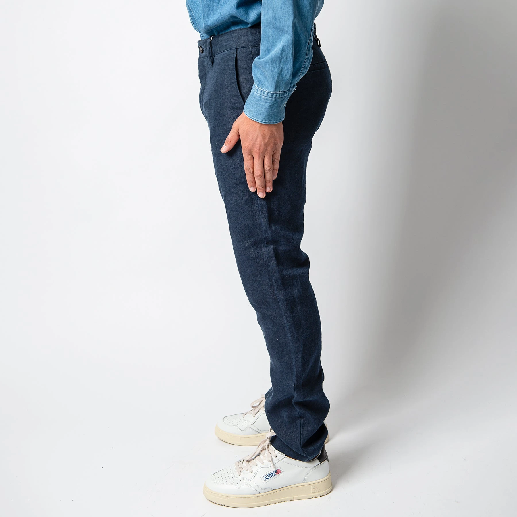 NN07 KARL LINEN TROUSERS NAVY BLUE 5 NN07 KARL LINEN TROUSERS NAVY BLUE - Bild 3