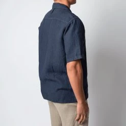NN07 JULIO SS LINEN SHIRT NAVY BLUE -jupiter shop NN07LINNESKJORTA 1 32791d8c 16d0 4bda be1e e3da34036248