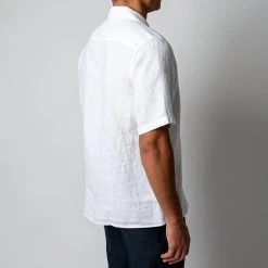 NN07 JULIO SS LINEN SHIRT WHITE -jupiter shop NN07LINNESKJORTA 2