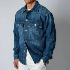 NN07 ROGER SHIRT BLUE DENIM -jupiter shop NN07OVERSHIRT 3 788eb8da 13ae 4bc1 b6ae 047aa64f772a