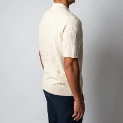 NN07 NOLAN KNITTED POLO ECRU -jupiter shop NN07POLO 1