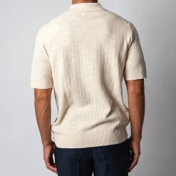 NN07 NOLAN KNITTED POLO ECRU -jupiter shop NN07POLO 6