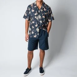 NN07 DANIEL SS SHIRT NAVY PRINT -jupiter shop NN07SKJORTA 1 42895cc4 be00 46ff ad54 546051942de8