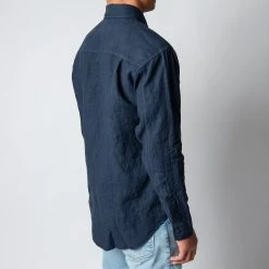 NN07 ADWIN LINEN SHIRT NAVY BLUE -jupiter shop NN07SKJORTA 1 67d71c94 c22c 4fe4 b0db db9011f74f60