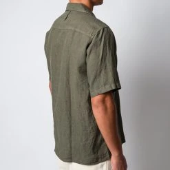 NN07 JULIO SS LINEN SHIRT KHAKI ARMY -jupiter shop NN07SKJORTA 1 e639f26b 2854 4eae 9a5a 7d8df355d132