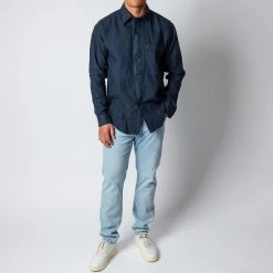NN07 ADWIN LINEN SHIRT NAVY BLUE -jupiter shop NN07SKJORTA 2 049e89de b94d 47f0 8333 6fc2aa9241db