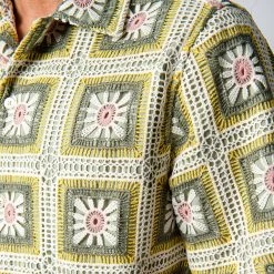 NN07 JULIO CROCHET SHIRT PALE GREEN -jupiter shop NN07SKJORTA 7 1cdf2947 2587 44c1 8a99 44aa8a445a1d