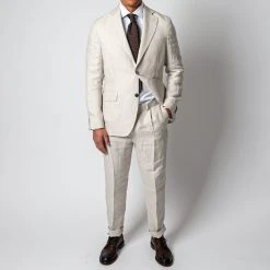 Oscar Jacobson DELON LINEN TROUSERS TRENCH BEIGE 13 Oscar Jacobson DELON LINEN TROUSERS TRENCH BEIGE -jupiter shop OSCARJACOBSONBYXA 1 dff25181 9c20 4c4f b14c 2df0a359b645