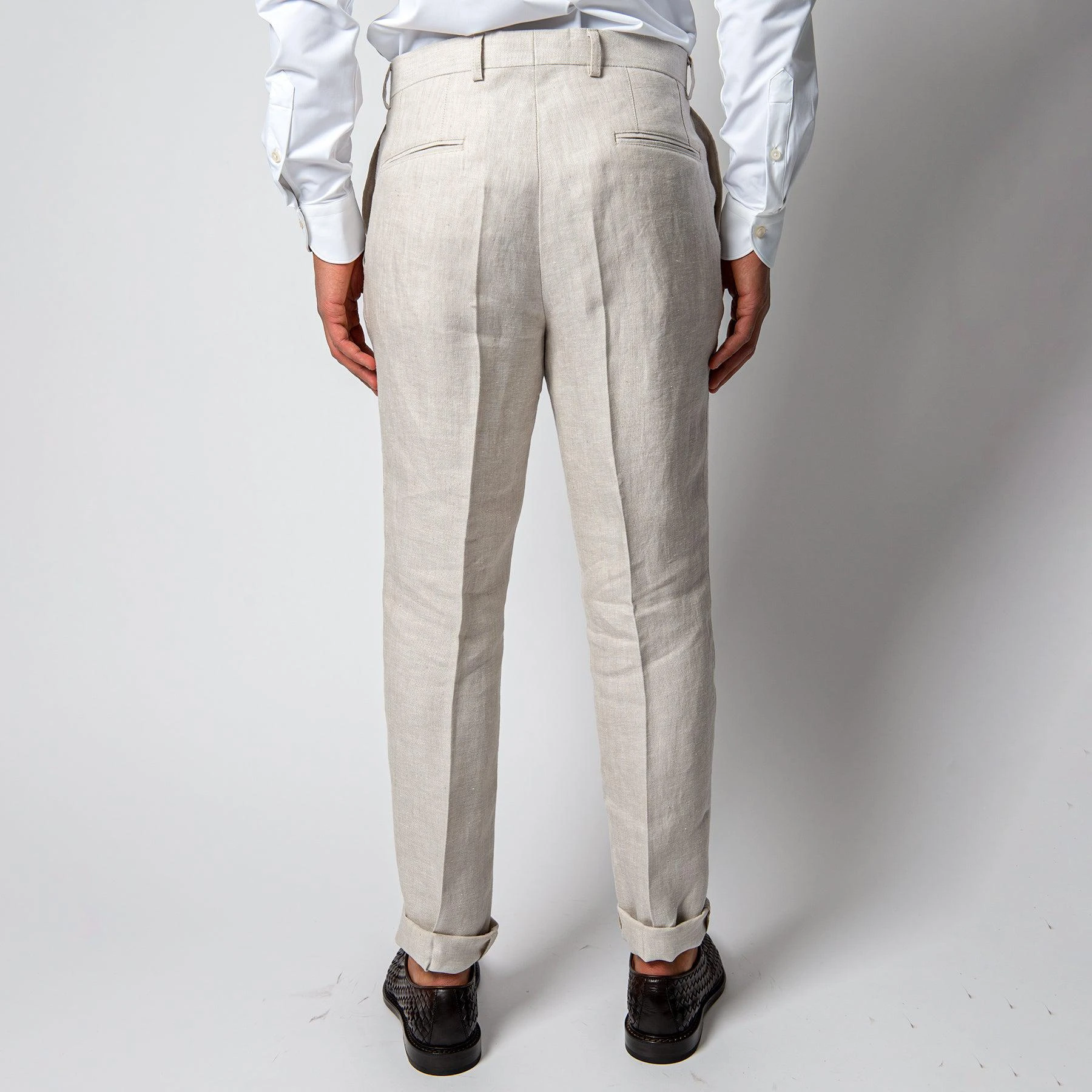 Oscar Jacobson DELON LINEN TROUSERS TRENCH BEIGE 7 Oscar Jacobson DELON LINEN TROUSERS TRENCH BEIGE - Bild 5