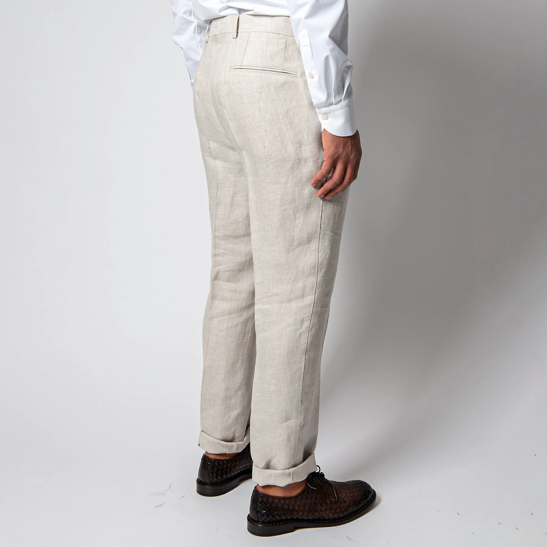 Oscar Jacobson DELON LINEN TROUSERS TRENCH BEIGE 6 Oscar Jacobson DELON LINEN TROUSERS TRENCH BEIGE - Bild 4