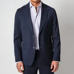 Oscar Jacobson FOGERTY WOOL BLAZER DARK BLUE