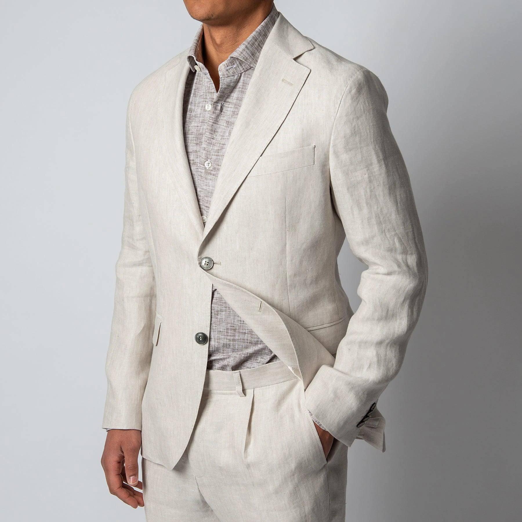 Oscar Jacobson FERRY SOFT BLAZER WHITE GRASS 4 Oscar Jacobson FERRY SOFT BLAZER WHITE GRASS - Bild 2