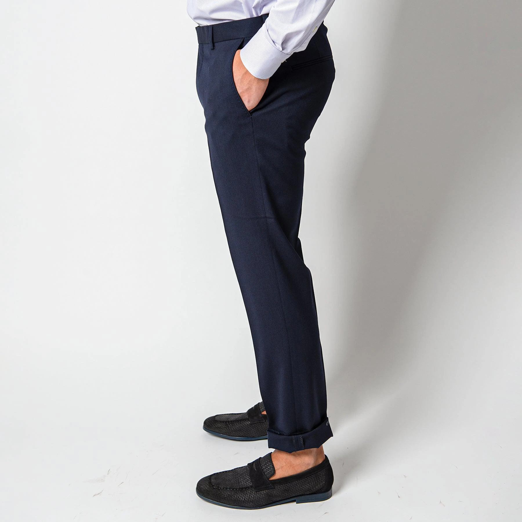 Oscar Jacobson DENZ WOOL TROUSERS DARK BLUE 5 Oscar Jacobson DENZ WOOL TROUSERS DARK BLUE - Bild 3