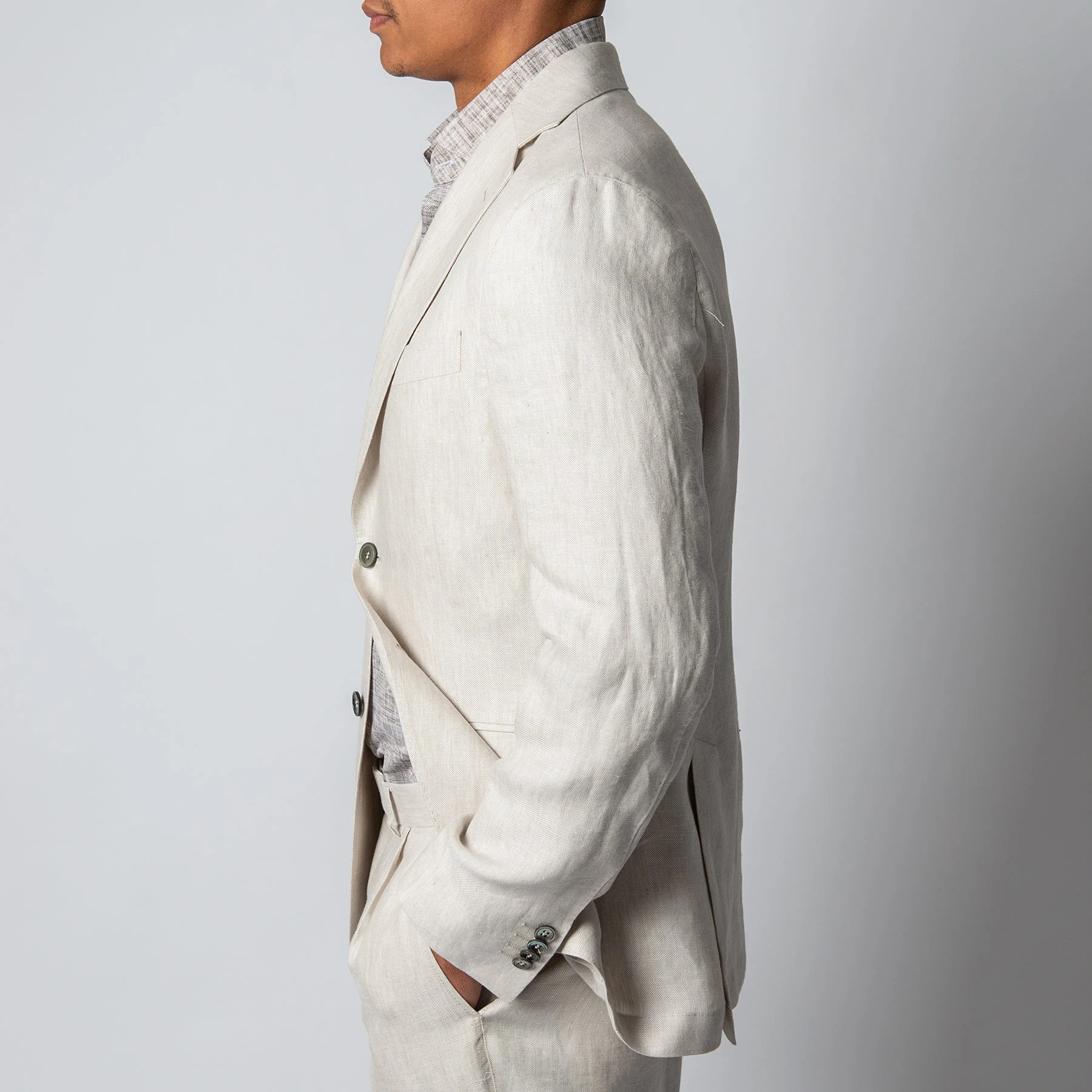 Oscar Jacobson FERRY SOFT BLAZER WHITE GRASS 5 Oscar Jacobson FERRY SOFT BLAZER WHITE GRASS - Bild 3