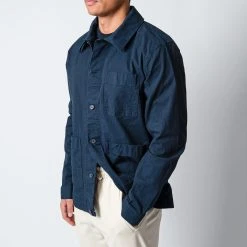 NN07 OLAV HYBRID SHIRTJACKET NAVY BLUE -jupiter shop OVERSHIRTNN07 3