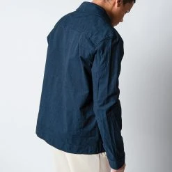 NN07 OLAV HYBRID SHIRTJACKET NAVY BLUE -jupiter shop OVERSHIRTNN07 6